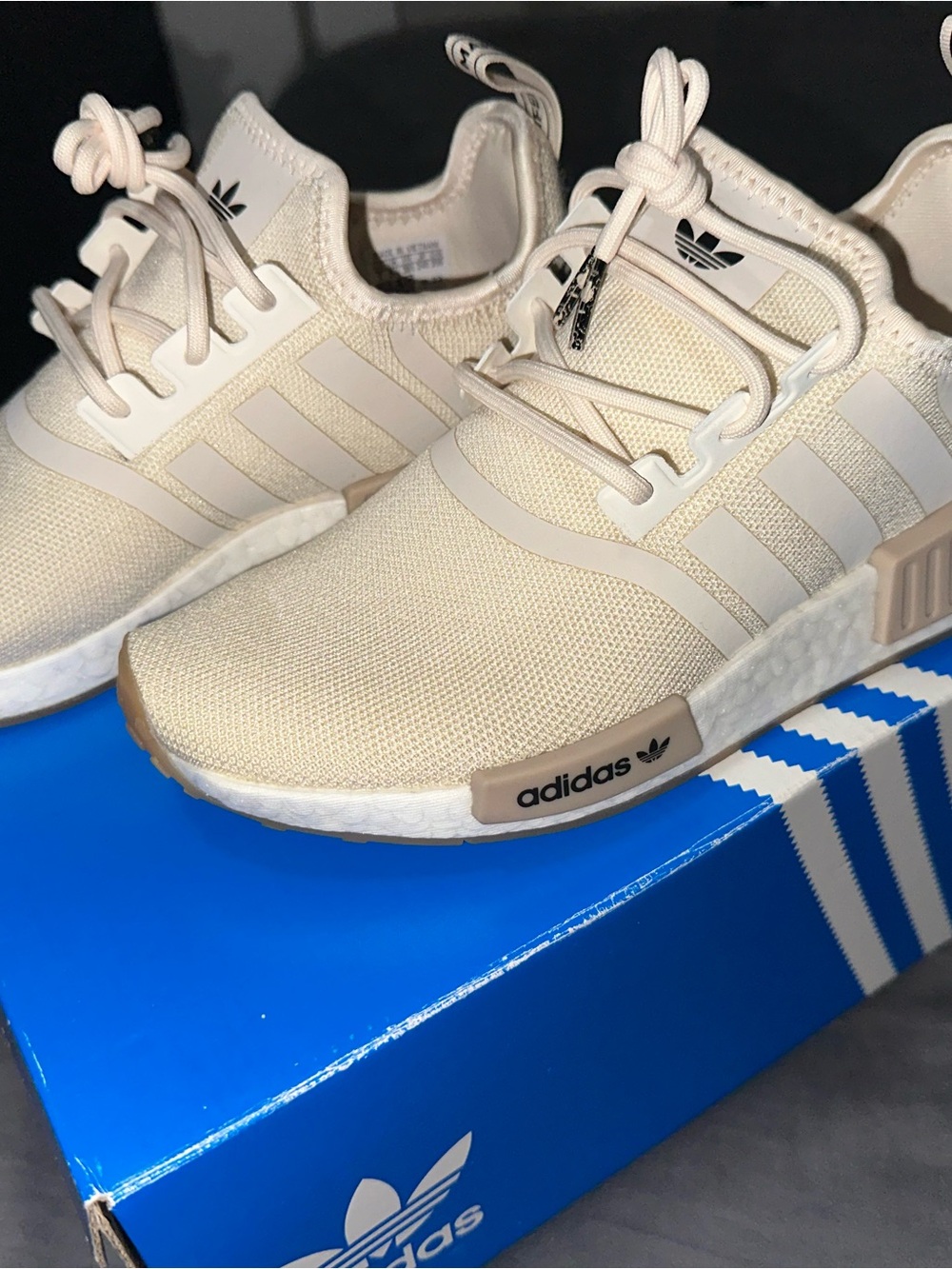 adidas NMD R1 Beige / Gum Accent Sneakers